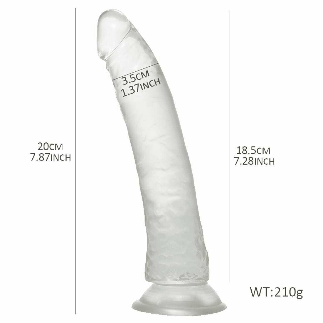 Clear 7 Inch Small dildo