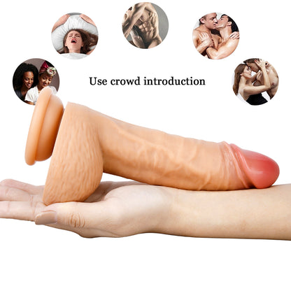 7 Inch Silicone Dildo with Sculpted Base
