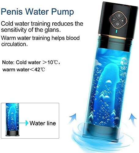 Electric Penis Pumps for Men Enlargement Extension Vacuum Suction Cups Water Bath Exercise Massager Delay Training Time Vacuum Extender Growth Device