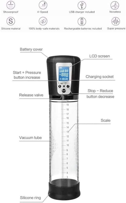 Electric Penis Pump with Button Controls