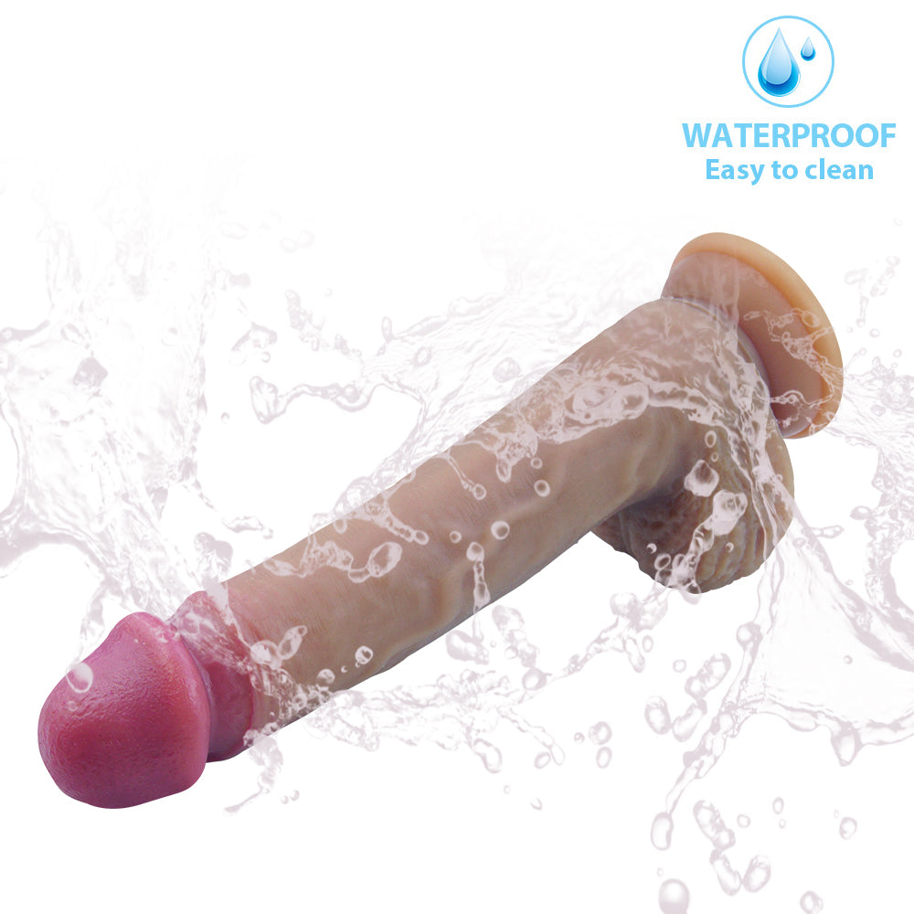 8 Inch Curved Suction Cup Dildo - Ultra Real Feel