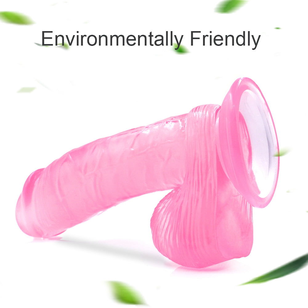 Veined Realistic Beginner Dildo With Balls