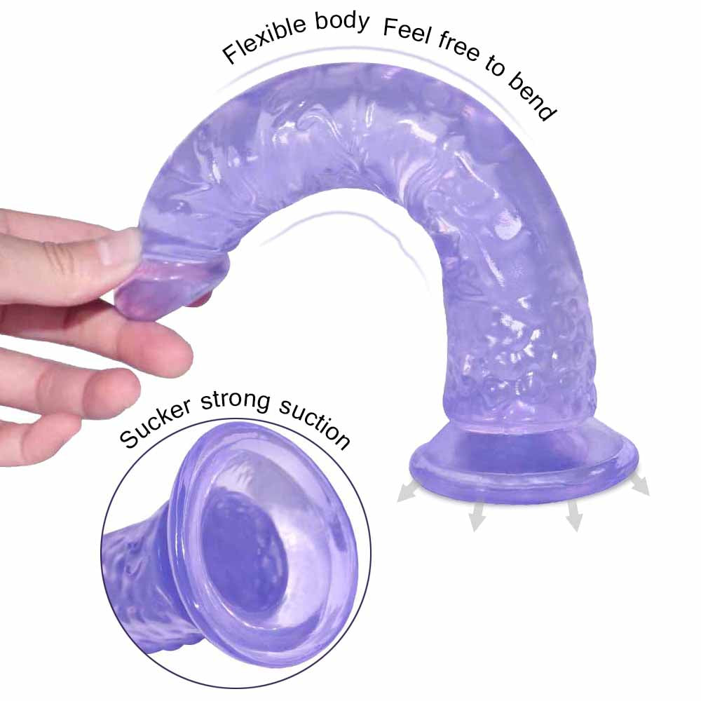 Dildo for Women Pleasure 8 inches Beginner Thrusting Sexy with Suction Cup Flexible Waterproof Realistic Adult Toys Personal Massager Tool