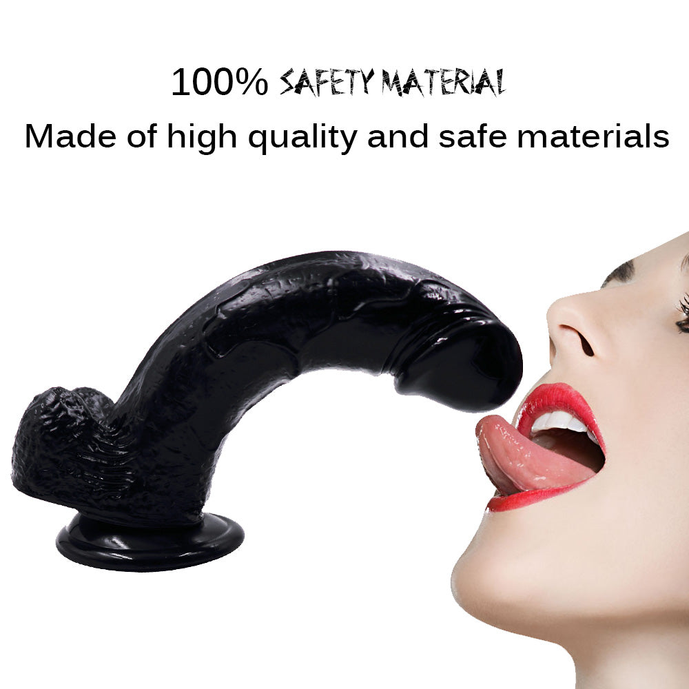 Dildo with Suction Cup 7 inch Dildo Realistic Thrusting Handsfree Massage Tools Dildos Soft Flexible Magic Wand for Women Female Couples