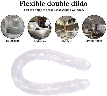Double ended dildo for Women Realistic 21.56 inch Super Long Bendable dildo sex toys for Women Pleasure Beginners Soft massage wand for Couple