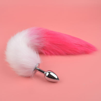 Rose Red Gradient Tail Anal Plug