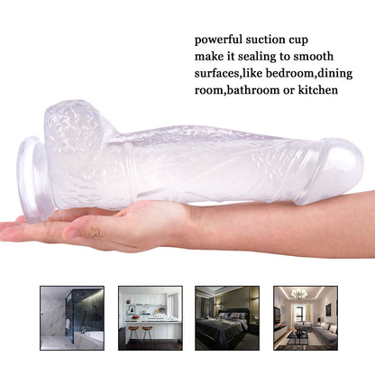 11 Inch Clear Realistic Dildo