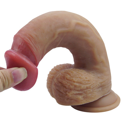 8 Inch Curved Suction Cup Dildo