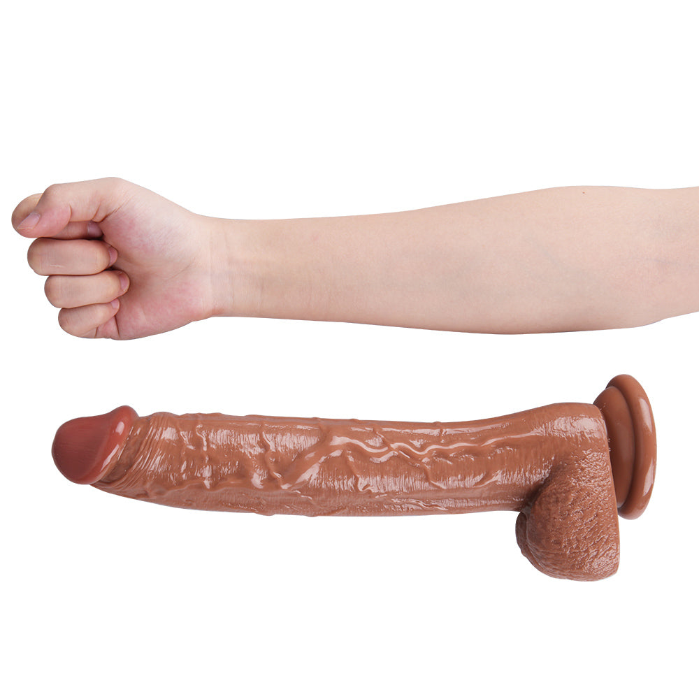 12 Inch Soft Dildo with Balls