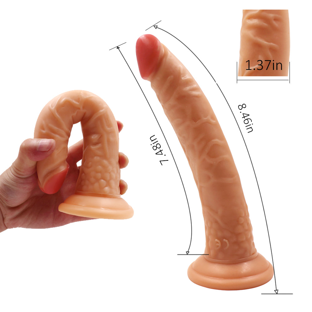 Dildo for Women Pleasure 8 inches Beginner Thrusting Sexy with Suction Cup Flexible Waterproof Realistic Adult Toys Personal Massager Tool