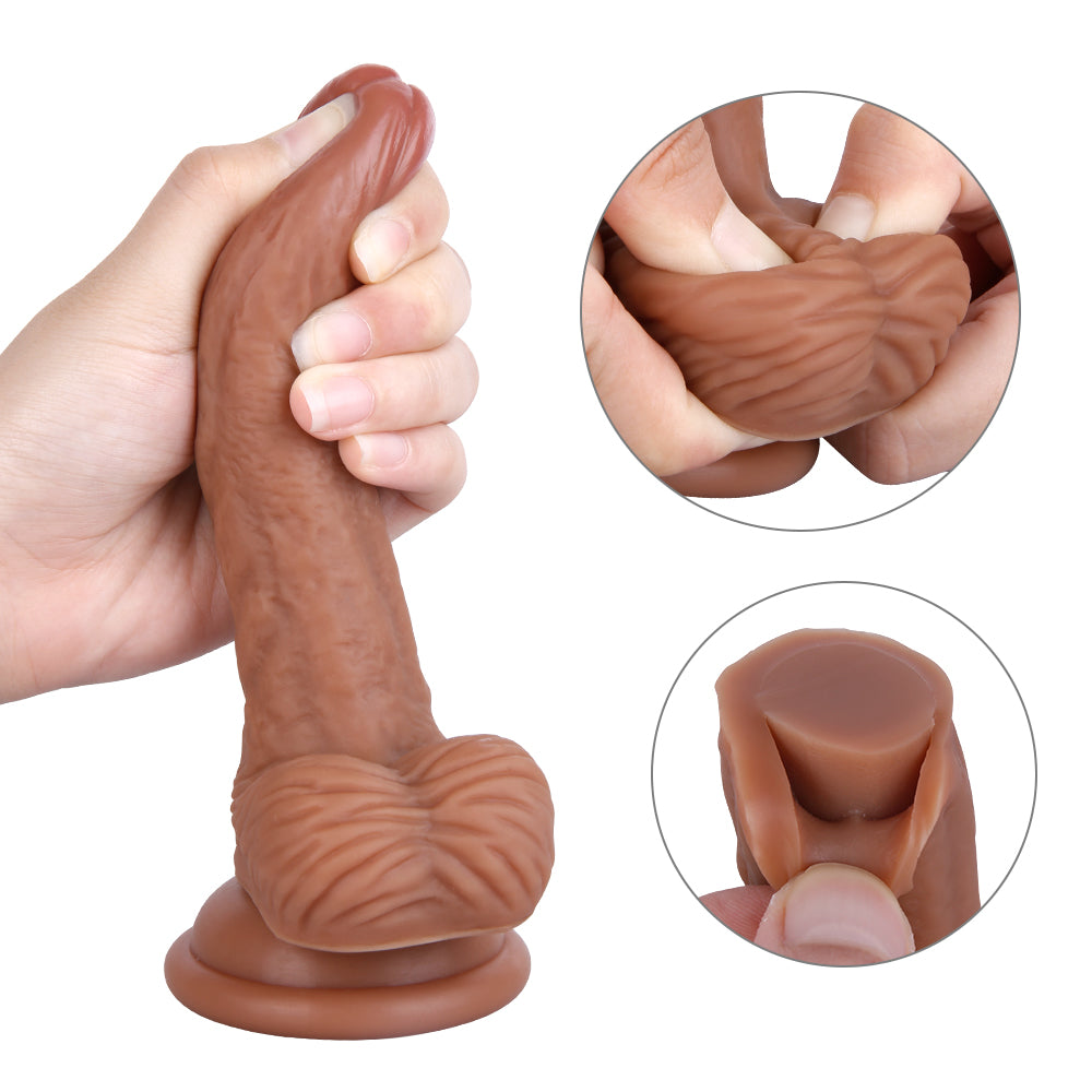 6 inchUltra Real Silicone Suction Cup Dildo