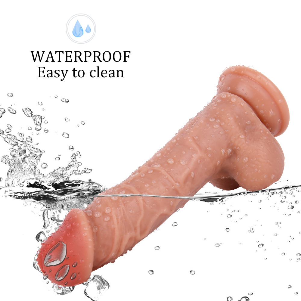 7 inch high end double layer realistic dildo