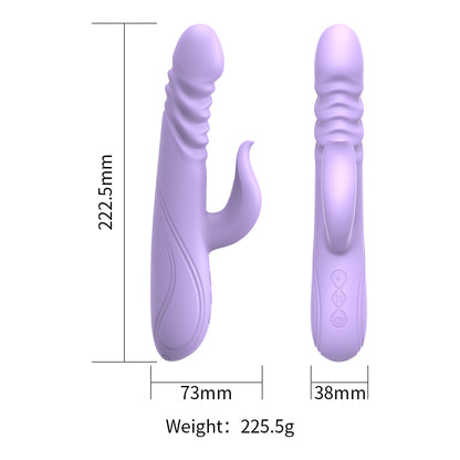 Telescopic Rabbit Vibrator in Purple