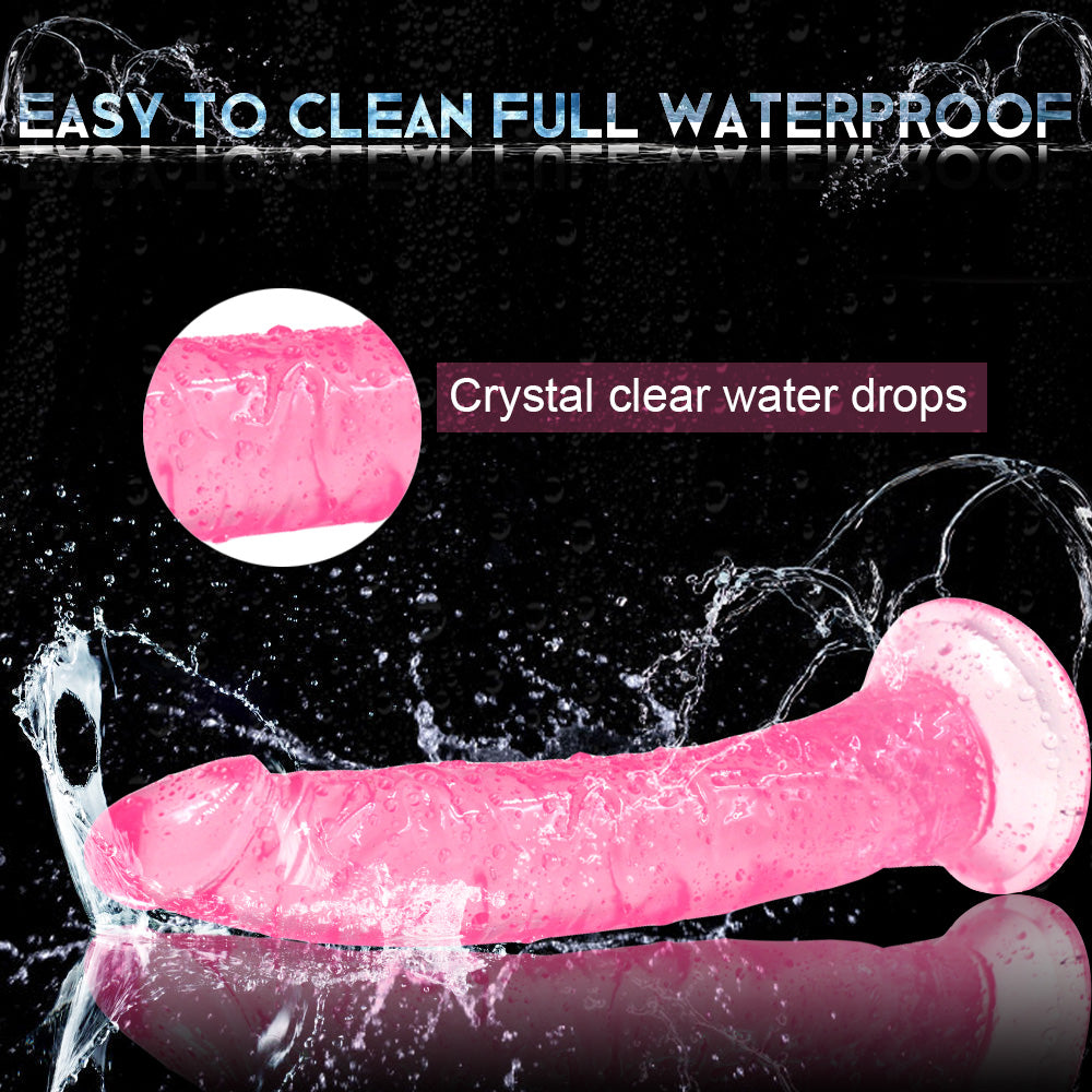 Dildo for Women Pleasure 8 inches Beginner Thrusting Sexy with Suction Cup Flexible Waterproof Realistic Adult Toys Personal Massager Tool