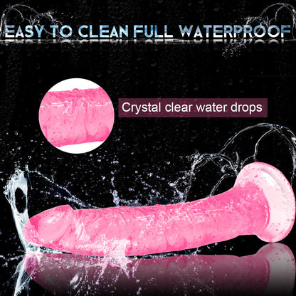 Dildo for Women Pleasure 8 inches Beginner Thrusting Sexy with Suction Cup Flexible Waterproof Realistic Adult Toys Personal Massager Tool