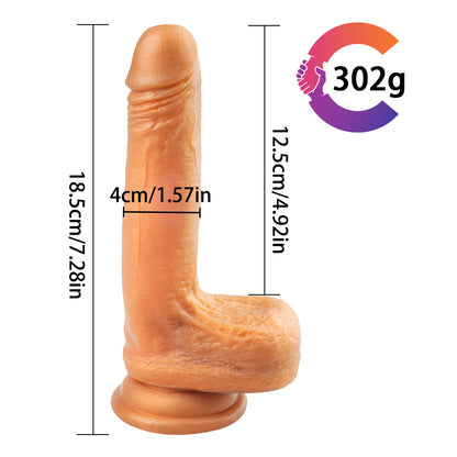 7 Inch Thick Dildo in Gold