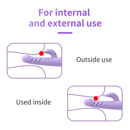 Telescopic Rabbit Vibrator in Purple