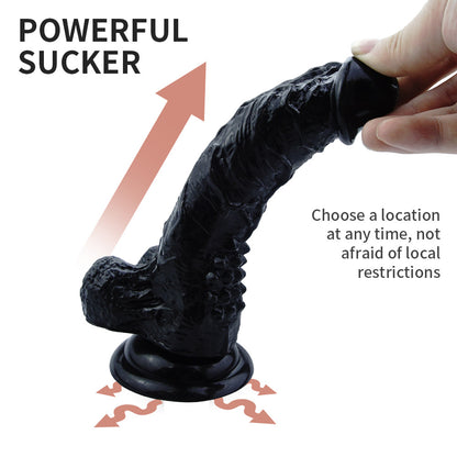 7 Inch Bendable Real-Feel Dildo With Balls