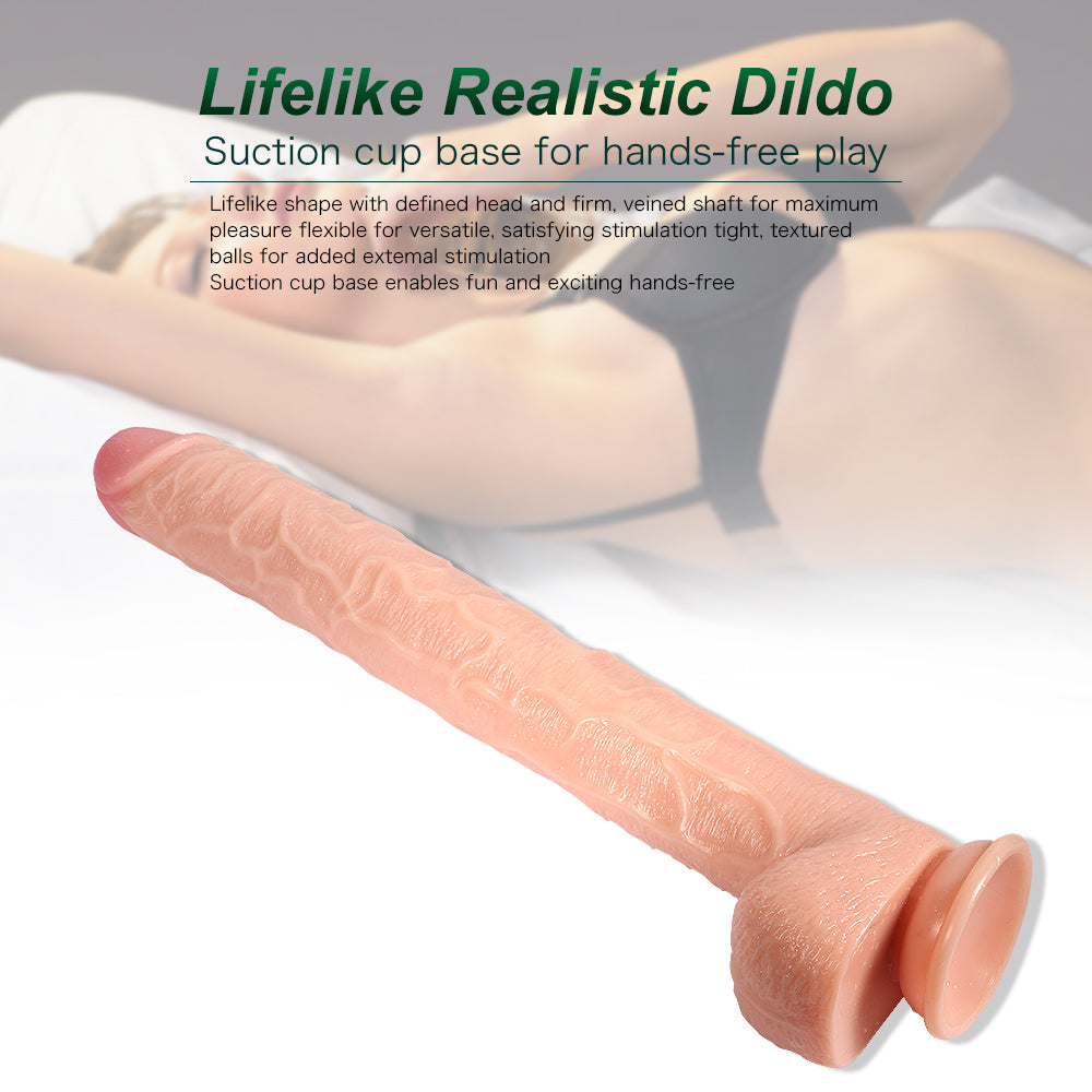 Basic 14 inch Realistic Dildo