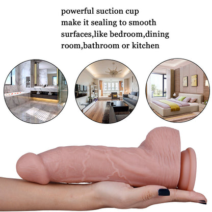 9 Inch Silicone Suction Cup Dildo