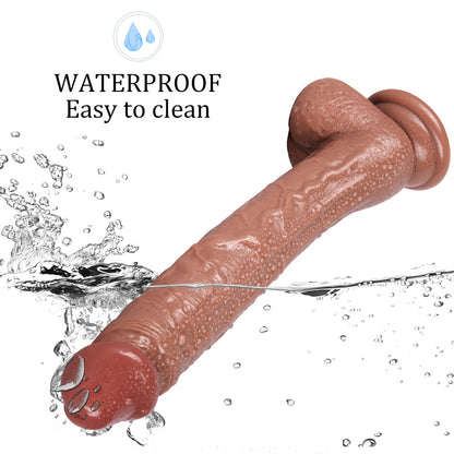 12 Inch Soft Dildo with Balls
