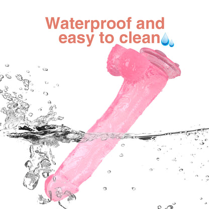 10 Inch Crystal-Look Flexible Dildo
