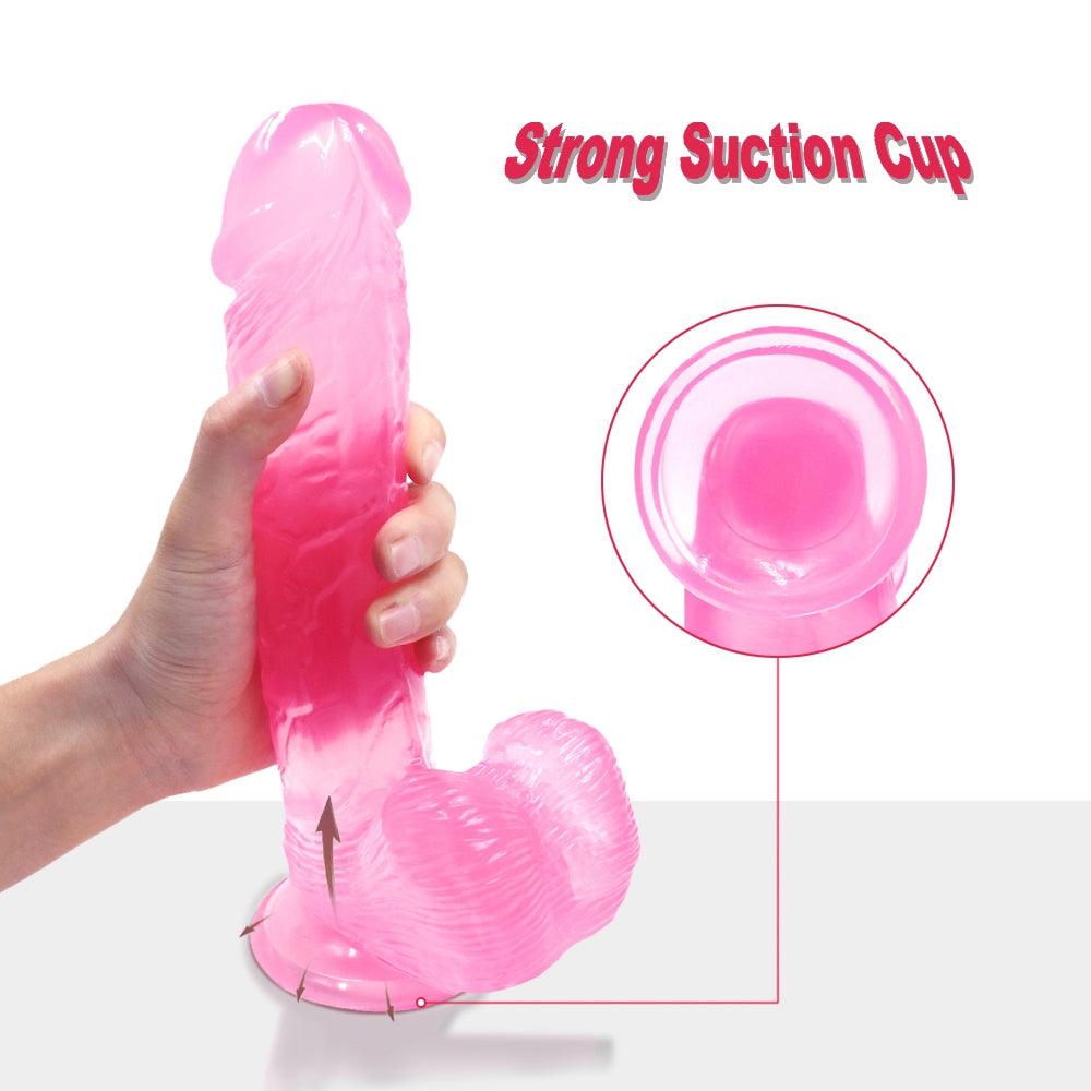 Veined Realistic Beginner Dildo With Balls