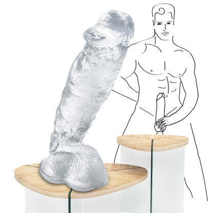 12 Inch Clear Flexible Dildo