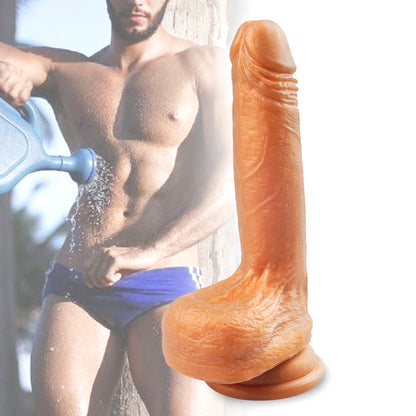 7 Inch Thick Dildo in Gold
