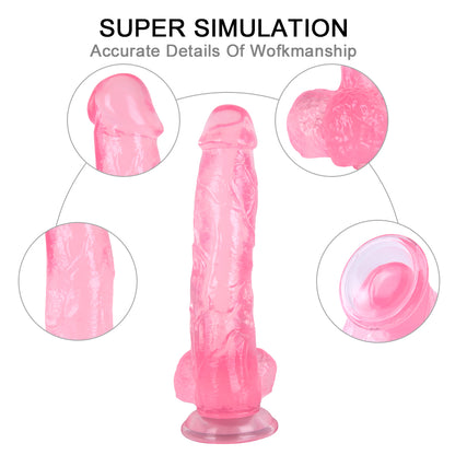 10 Inch Crystal-Look Flexible Dildo