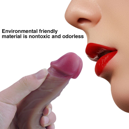 7 Inch Brown Silicone Dildo