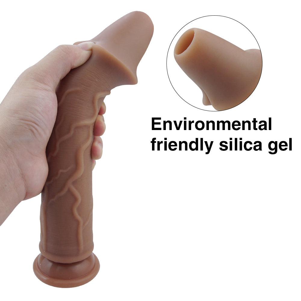9.6 inch silicone flexible dildo