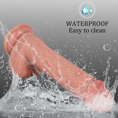 8 Inch Veined Silicone Dildo