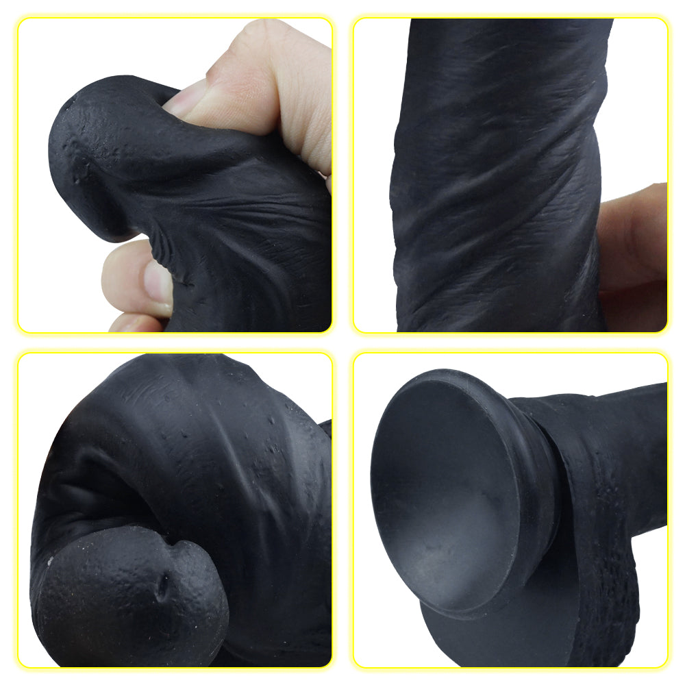 8 Inch G Spot Realistic Dildo in Black