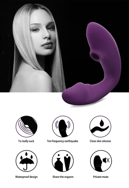 Dark Purple Wearable Suction Vibrator