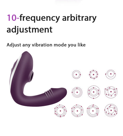 Dark Purple Wearable Suction Vibrator