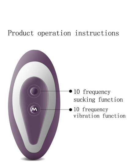 Dark Purple Wearable Suction Vibrator