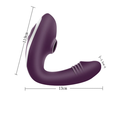 Dark Purple Wearable Suction Vibrator